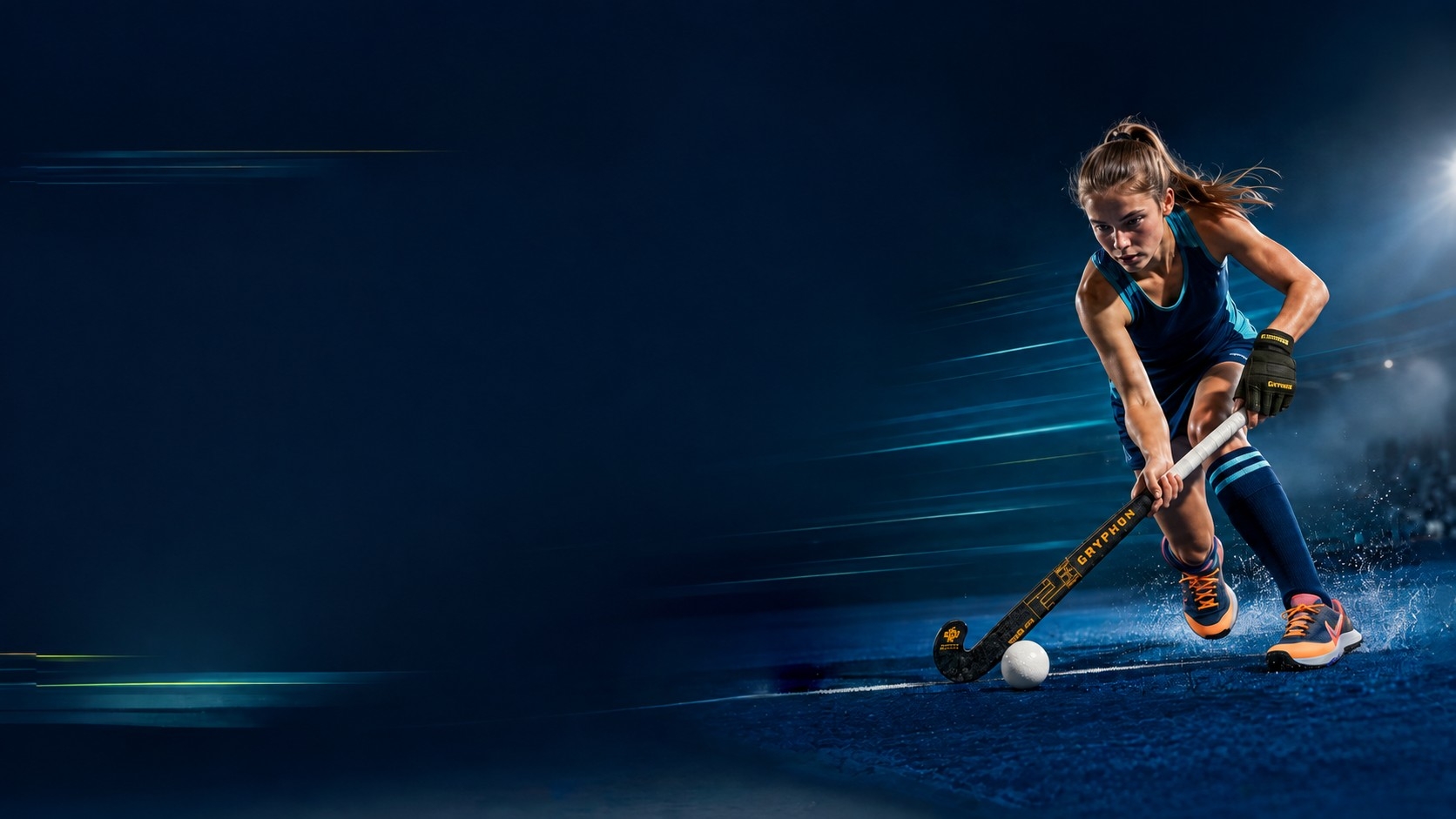 Just Hockey player driving the ball - Tournament Ready Sale