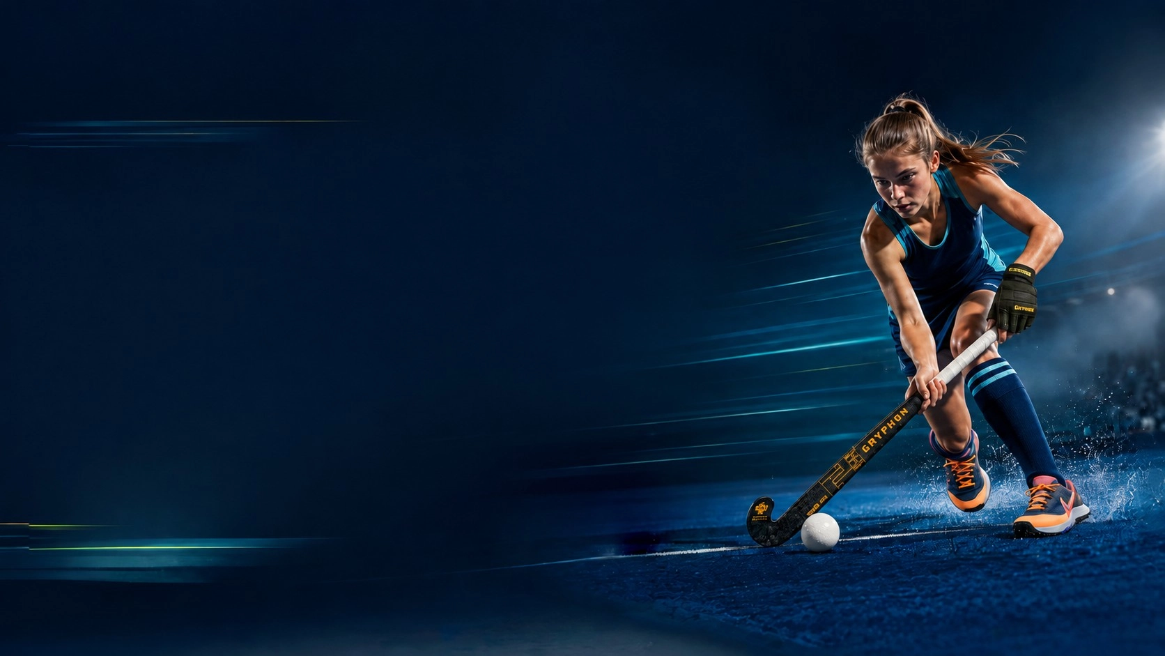 Just Hockey player driving the ball - Tournament Ready Sale