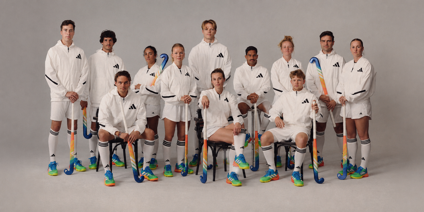 adidas hockey athletes wearing the 2026 World Cup range