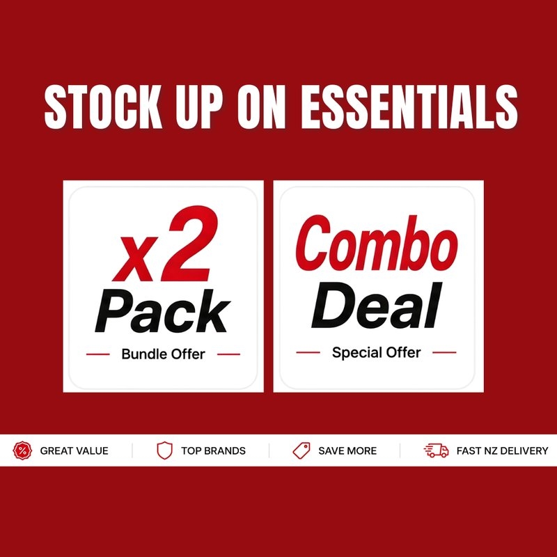 Stock up on essentials - x2 pack bundle offer and combo deal special offer