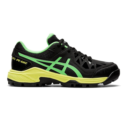 Gel-Peake GS Junior Shoes - Black/Bright Lime